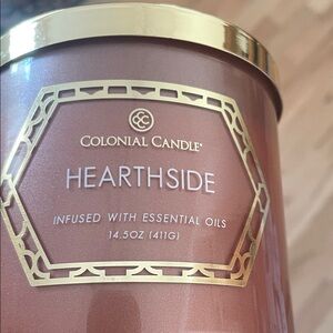 🦋 LUXE Hearthside Essential Oil infused Scented Candle 14.5 oz WARM ROSE & GOLD